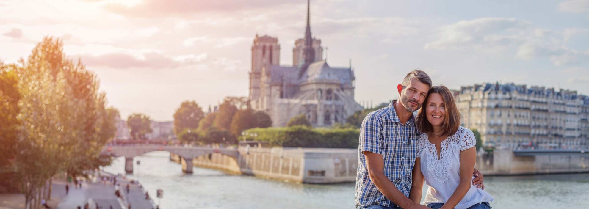 Blick auf die Kathedrale Notre-Dame de Paris