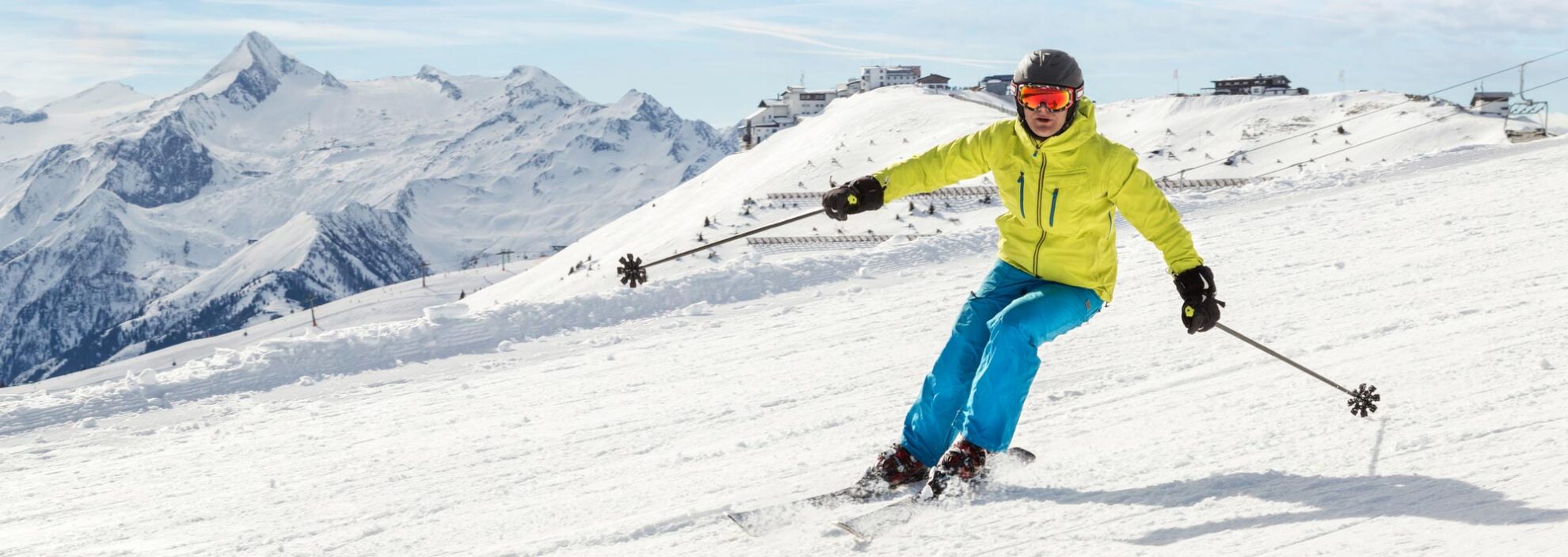 Skifahrer in den österreichischen Alpen